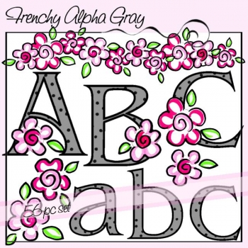 Frenchy Alphabet - Gray