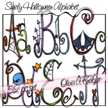 Swirly Halloween Alphabet