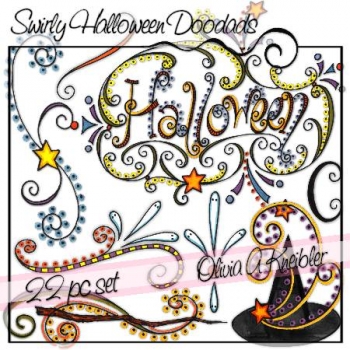 Swirly Halloween Doodads