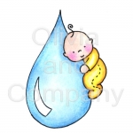 Tiny Babe On Rain Drop