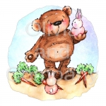 Bear With Bunny Friends