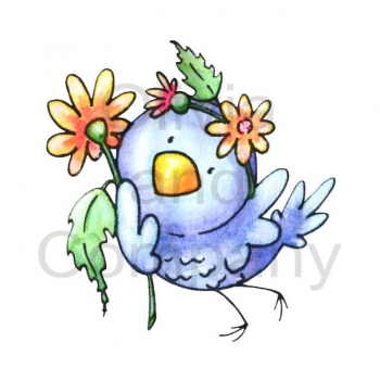 Bluebird With Daisies