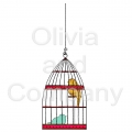Retro Birds In Cage