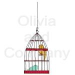 Retro Birds In Cage