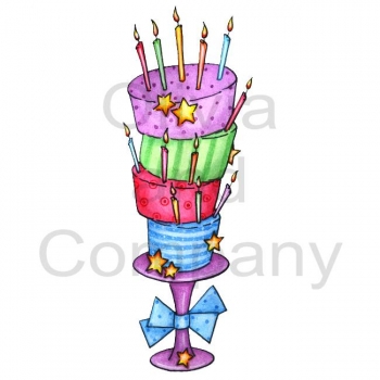 Stars And Candles Cake