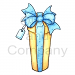 Yellow Gift With Blue Ribbon