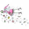 Flying Santa In Pink