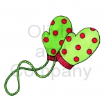 Mittens With Red Dots