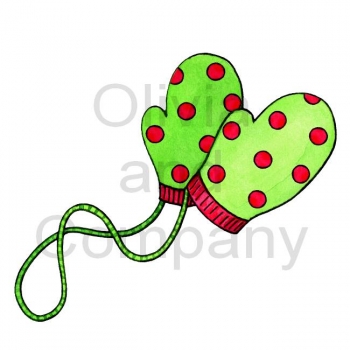 Mittens With Red Dots