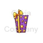 Purple Present With Stars