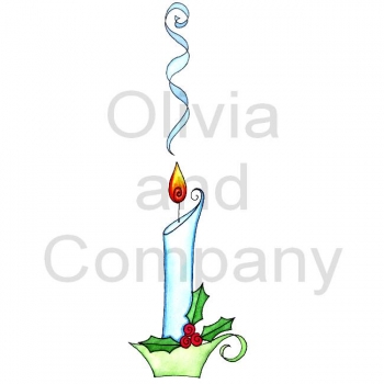 Swirly Christmas Candle