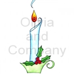 Swirly Christmas Candle