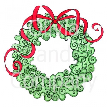 Swirly Green Wreath
