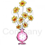 Fantasy Daisies In Pink Vase
