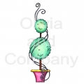Round Topiary With Swirls
