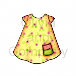 Yellow Top With Pink Roses