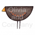 Prim Blackbird With Orange Dots