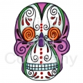 Purple Swirls Skull