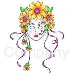 Mardi Gras Medusa Floral Mask