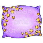 Purple Pillow With Stars