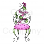 Wrought Iron Chair With Roses
