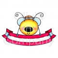 Bee With Patriotic Banner