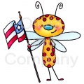 Bug With American Flag