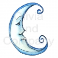 Swirly Blue Moon