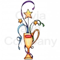 Trophy With Streamers