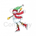 Ice Skating Snowman
