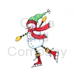 Ice Skating Snowman
