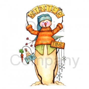Winter Time Fun Country Snowman