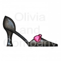 Black Sideless Pumps With Bow