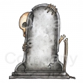 Skeleton & Tombstone Banner
