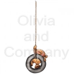 Bear On Tire Swing