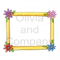 Whimsical Flowers On Yellow Frame