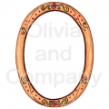 Wood Oval Roses Frame