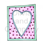 Red Dots Heart Frame