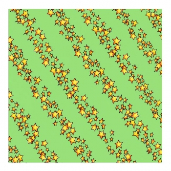 Diagonal Stars On Green Paper