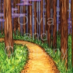 Spooky Forest Path Paper