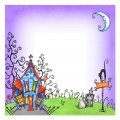 Swirly Spooky House Paper