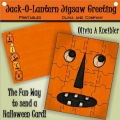 Jack-O-Lantern Jigsaw Greeting Card