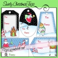 Swirly Christmas Tags